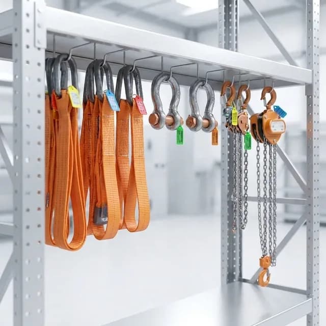 Lifting slings, shackles and rigging hardware